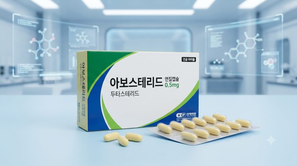 아보스테리드 0.5mg과 두타스테리드 성분을 살펴보는 인디메딕스 탈모 관련 이미지