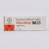 글루코바이 M25 아카보스 25mg 메트포르민 500mg 복합제품 인디메딕스